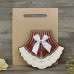 Delicate Wooden Invitation Card  With Hand Bag Greeting Card Customized